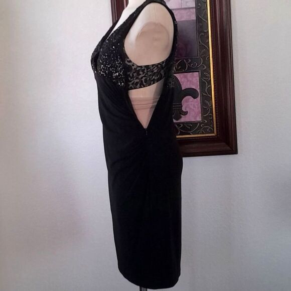 Jessica Howard Sequin wrap top Side Runch Dress - Picture 12 of 15